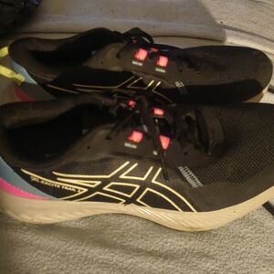 ASICS Black Sneakers with Neon Highlights